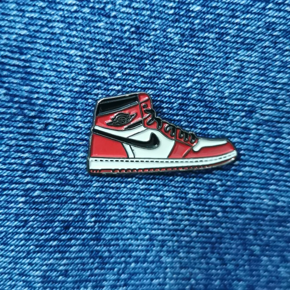 Nike Brooch Mini Air Jordan Shoes Miniature Pin in Red - Picture 7 of 7